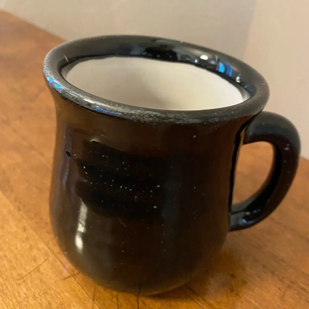 Harley Dude Coffee Cup Mug Pottery Black